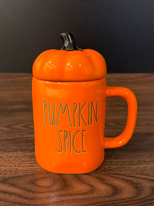 Rae Dunn Pumpkin Spice Mug With Pumpkin Lid