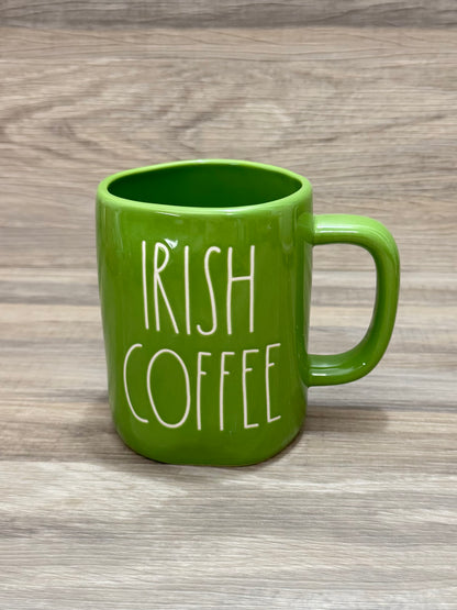 Rae Dunn Irish Coffee Green Mug