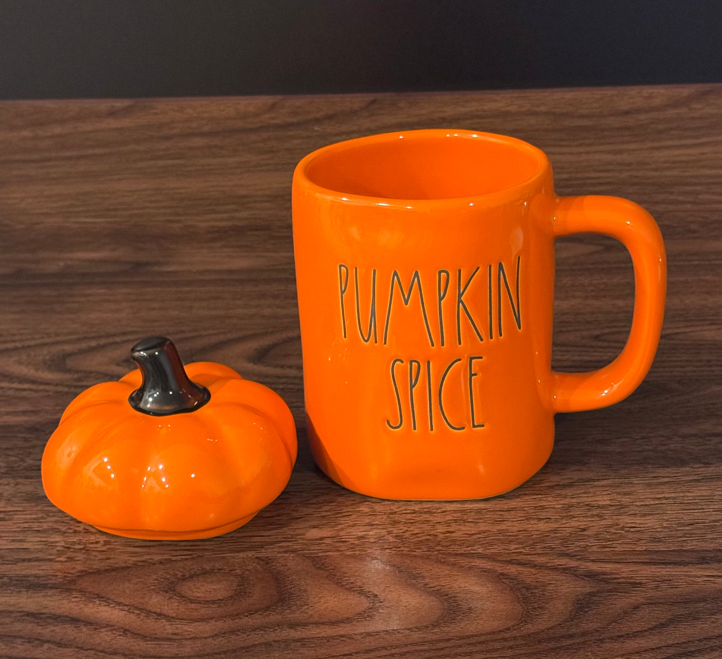 Rae Dunn Pumpkin Spice Mug With Pumpkin Lid