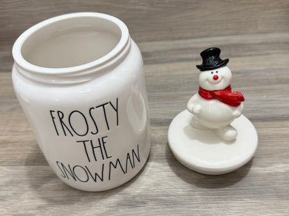 Rae Dunn Frosty The Snowman Canister with Figural Lid