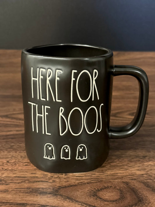 Rae Dunn Here For The Boos Mug with Little Ghosts