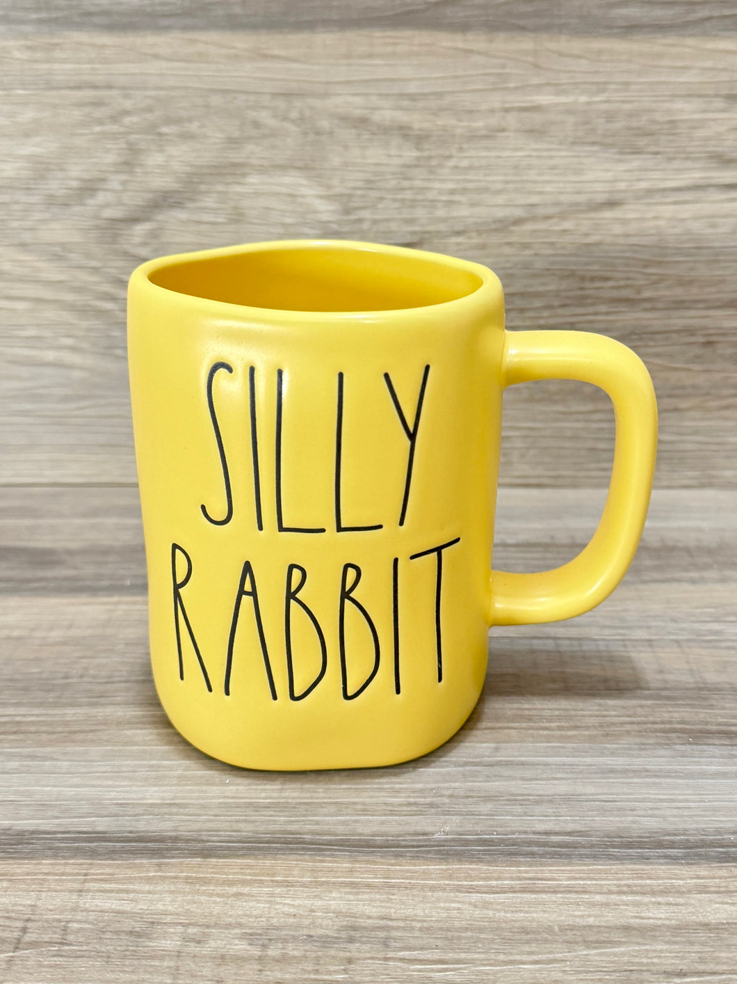 Rae Dunn Silly Rabbit Yellow Mug