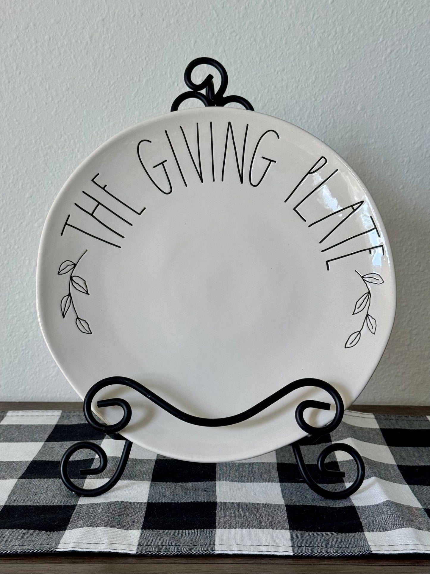 Rae Dunn 11” Plate - The Giving Plate