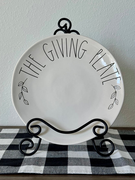 Rae Dunn 11” Plate - The Giving Plate
