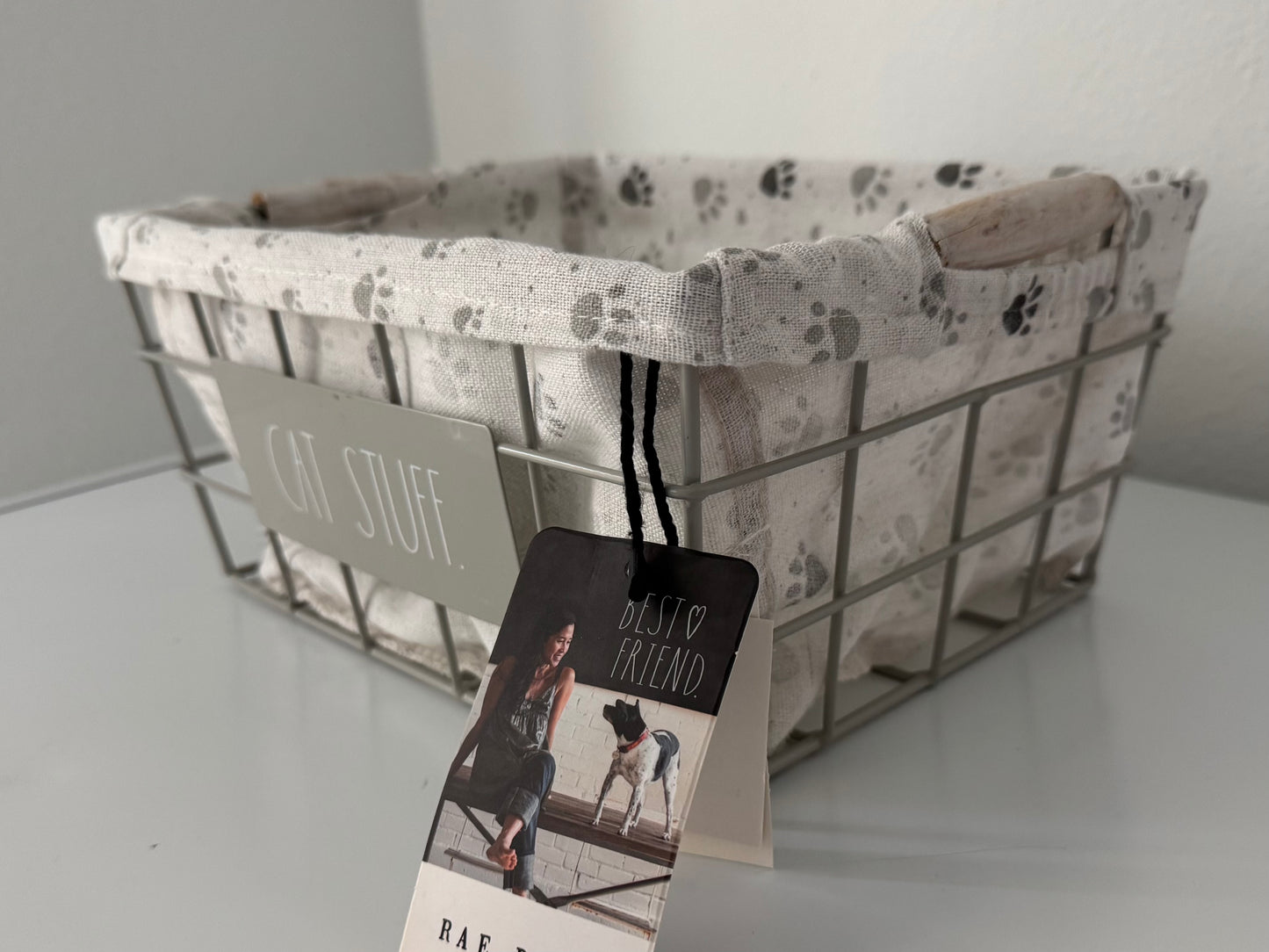 Rae Dunn Cat Stuff Small Basket