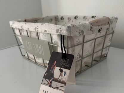 Rae Dunn Cat Stuff Small Basket