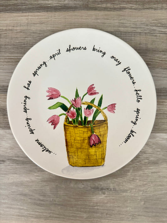 8” Rae Dunn Spring Plate