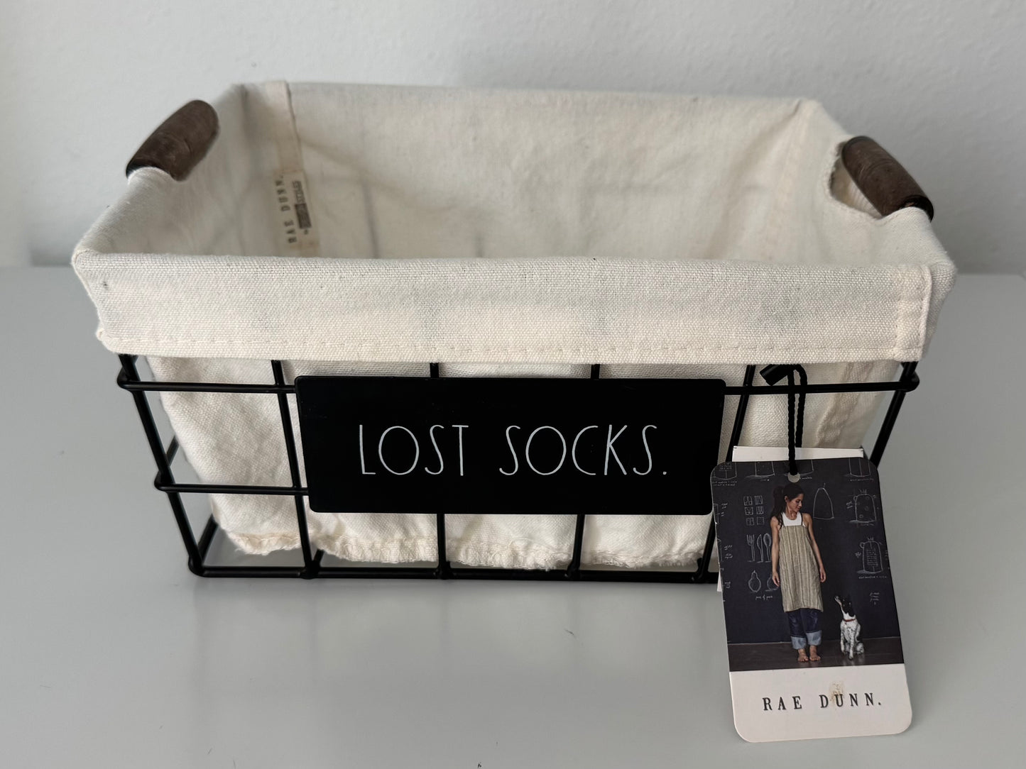 Rae Dunn Lost Socks Small Basket