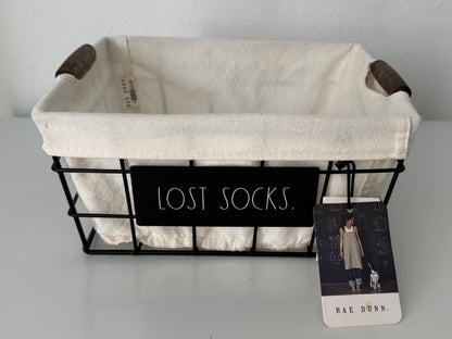 Rae Dunn Lost Socks Small Basket
