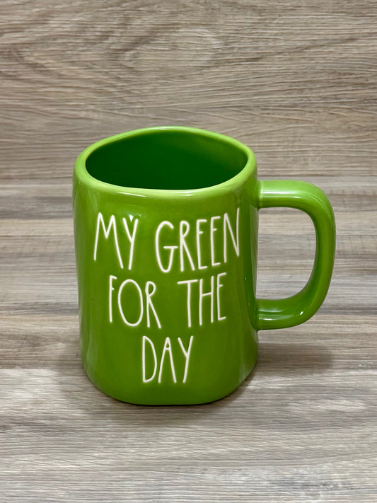 Rae Dunn My Green For The Day Mug