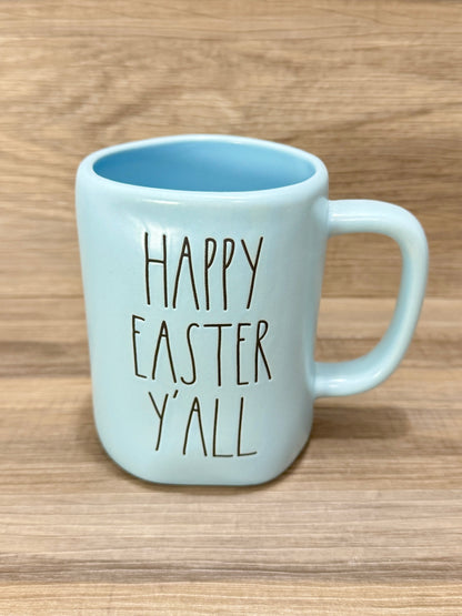 Rae Dunn Happy Easter Y’all Blue Pastel Mug