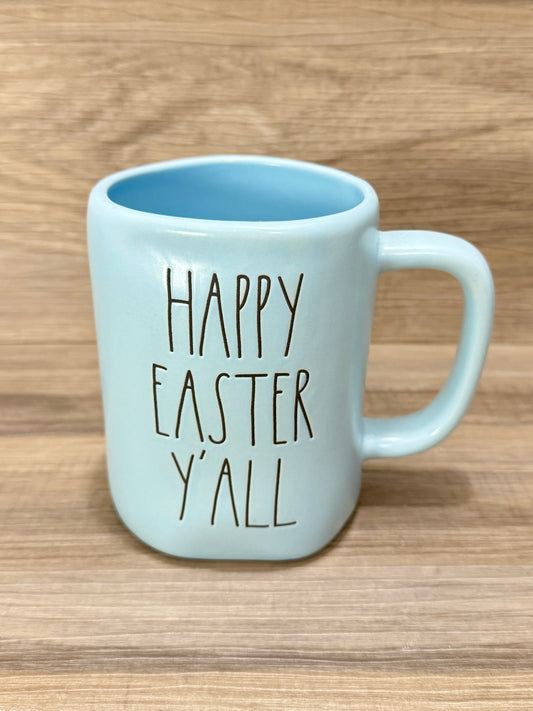 Rae Dunn Happy Easter Y’all Blue Pastel Mug