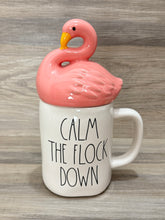 Load image into Gallery viewer, Rae Dunn Calm The Flock Down Mug with Topper
