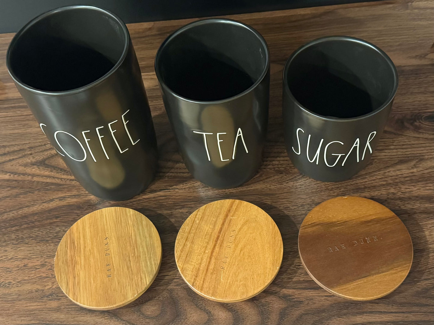 Rae Dunn Coffee Tea Sugar Cellar Set