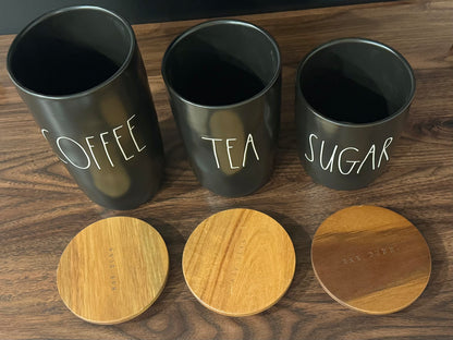 Rae Dunn Coffee Tea Sugar Cellar Set