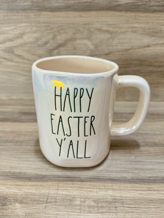 Rae Dunn Iridescent Happy Easter Y’all Mug