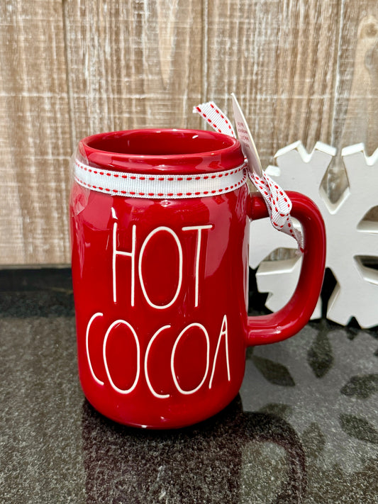 Rae Dunn Hot Cocoa Mason Jar Mug