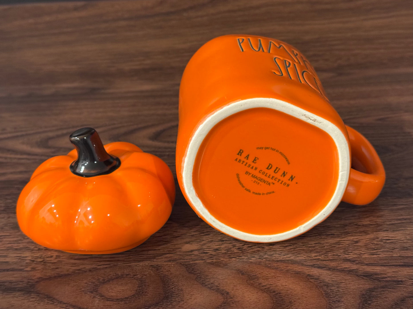Rae Dunn Pumpkin Spice Mug With Pumpkin Lid