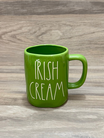 Rae Dunn Irish Cream Green Mug