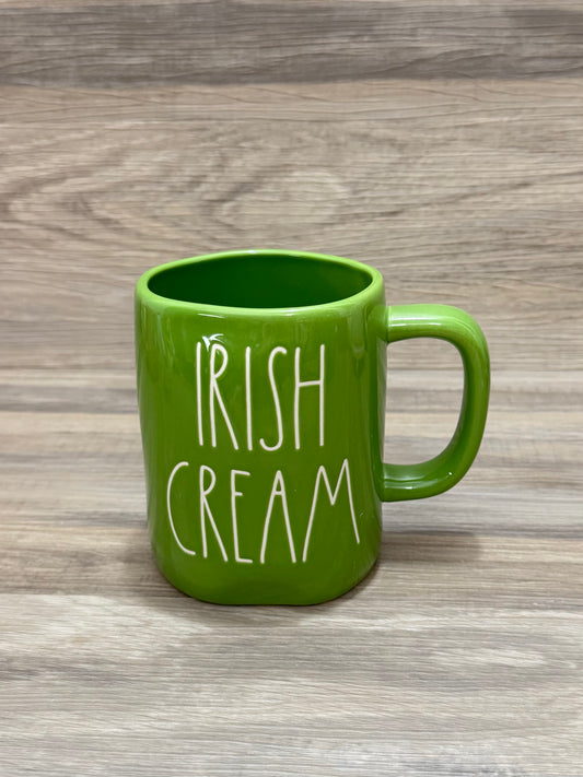Rae Dunn Irish Cream Green Mug