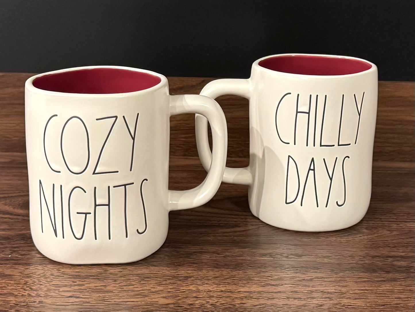 Rae Dunn Cozy Nights Chilly Days Double Side Mug