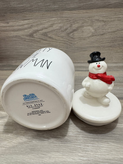 Rae Dunn Frosty The Snowman Canister with Figural Lid