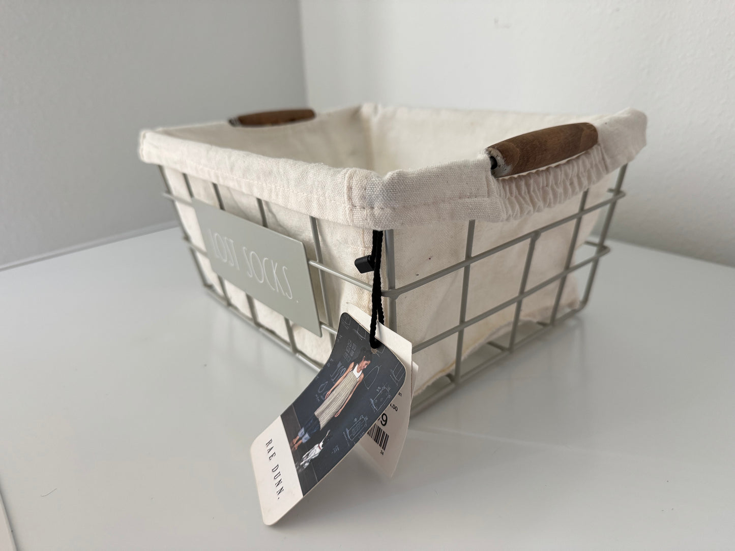 Rae Dunn Lost Socks Small Basket