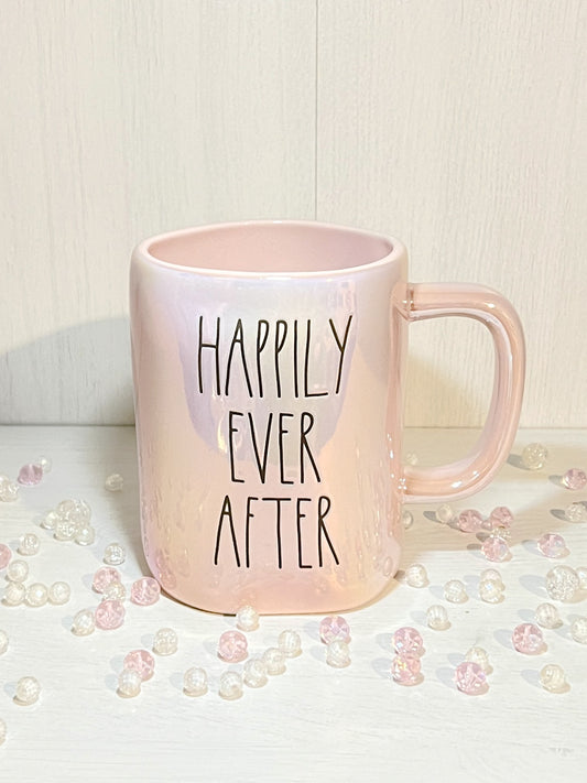Rae Dunn Happily Ever After Iridescent Pink Mug