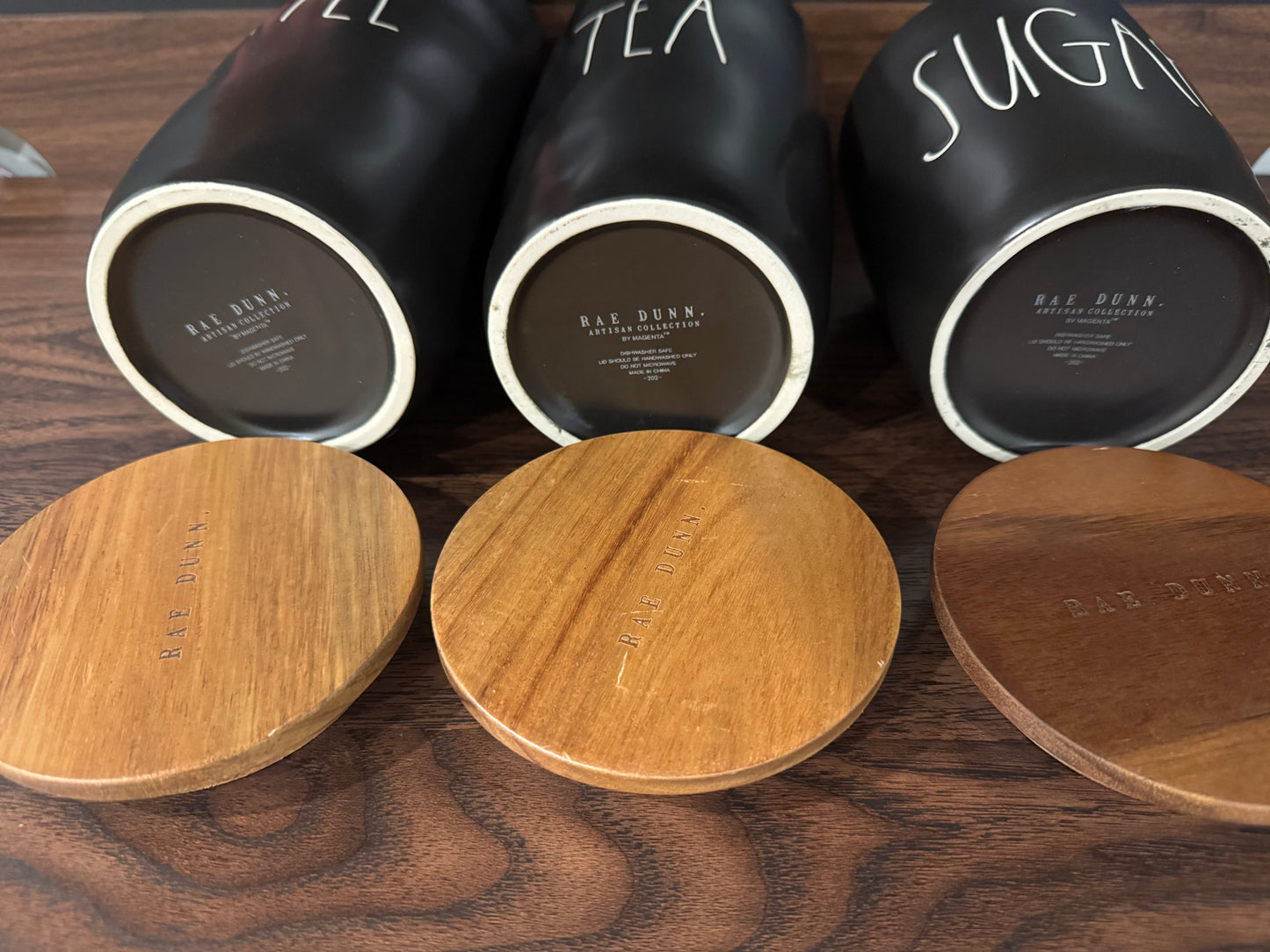 Rae Dunn Coffee Tea Sugar Cellar Set