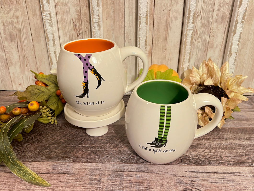 Rae Dunn Oval Witch Mug Set